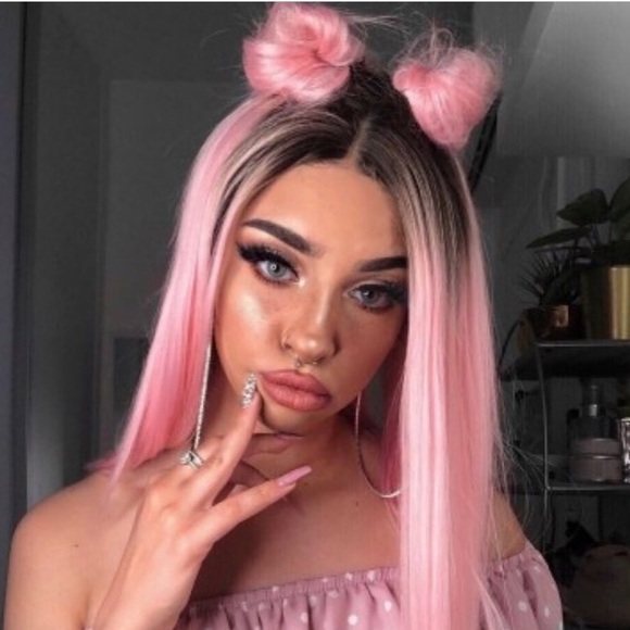 ♥️ PINK OMBRÉ BOB STRAIGHT LACE FRONT WIG *NWT